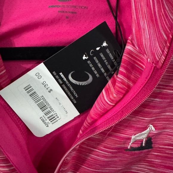 Pink Quarter-Zip Women's Sweatshirt - Picture 2 of 4